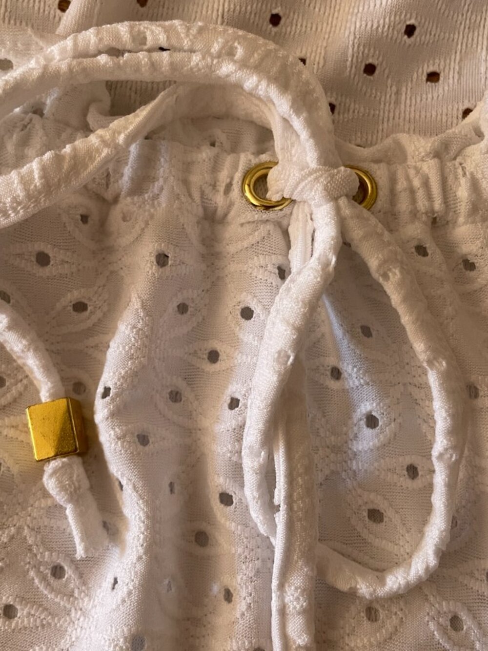 Michael Kors White Eyelet Blouse Size XL - Picture 4 of 7